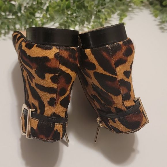Sole Society Keema Fur Leopard Print Booties - Picture 9 of 13
